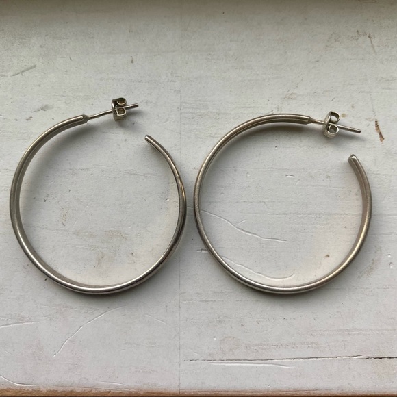 Vintage silver hoops - Picture 3 of 7